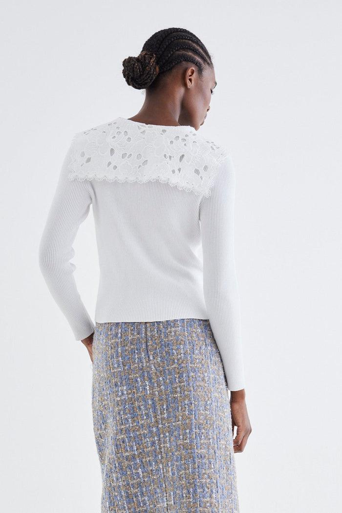 Jovonna London SENNA CARDIGAN WHITE