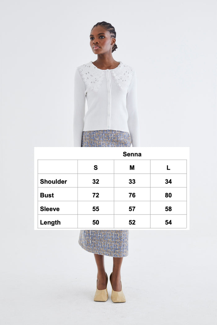 Jovonna London SENNA CARDIGAN WHITE