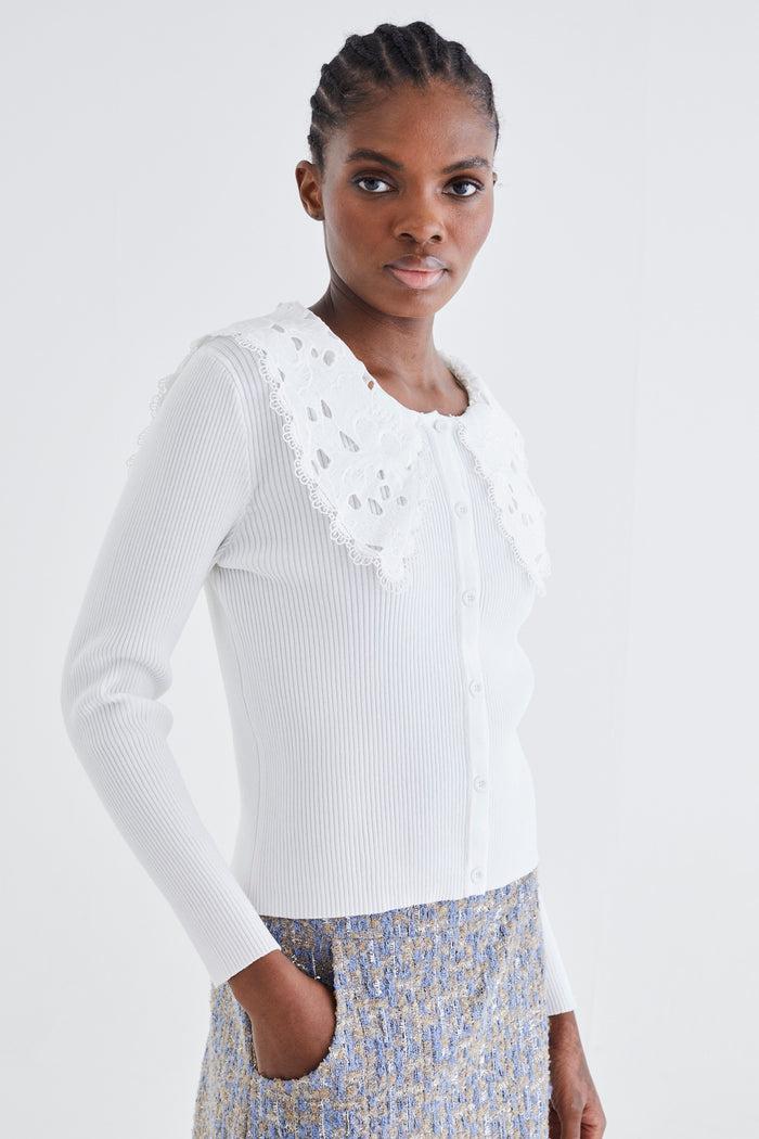 jovonna london SENNA CARDIGAN WHITE