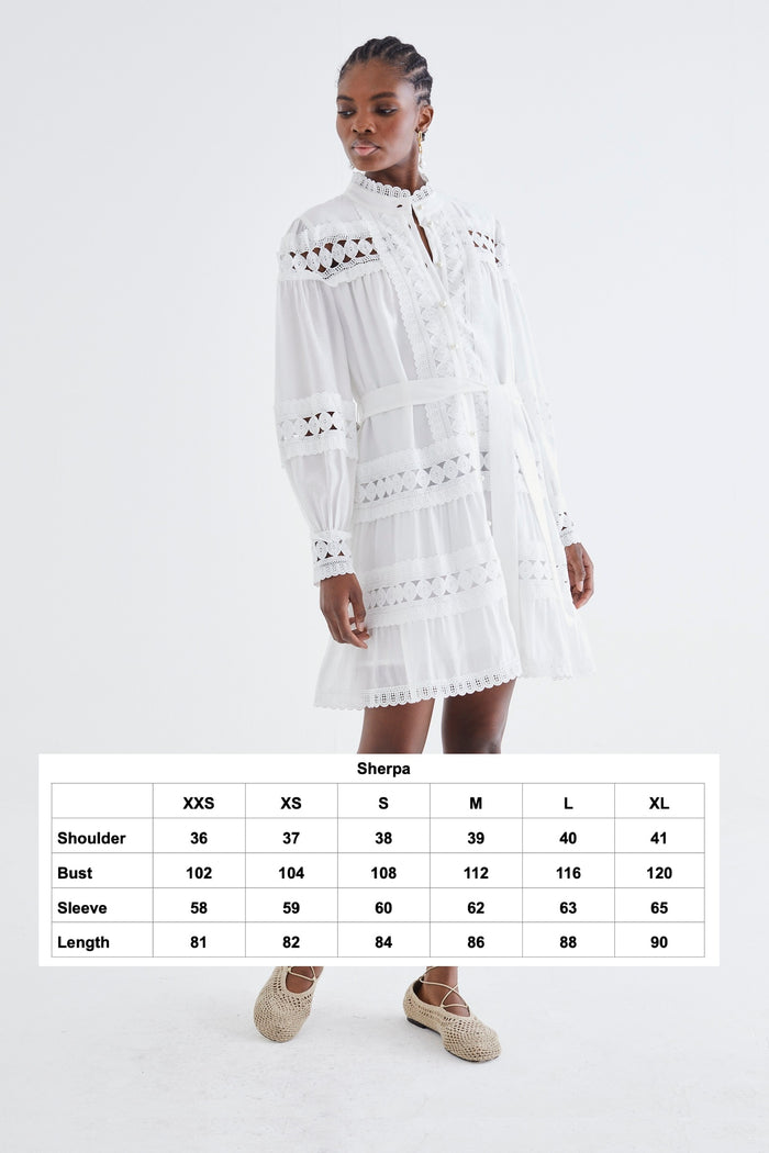 Jovonna London SHERPA DRESS WHITE