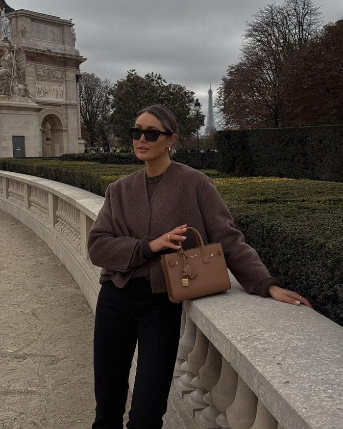 Jovonna London SIENNA COAT WITH SCARF BROWN