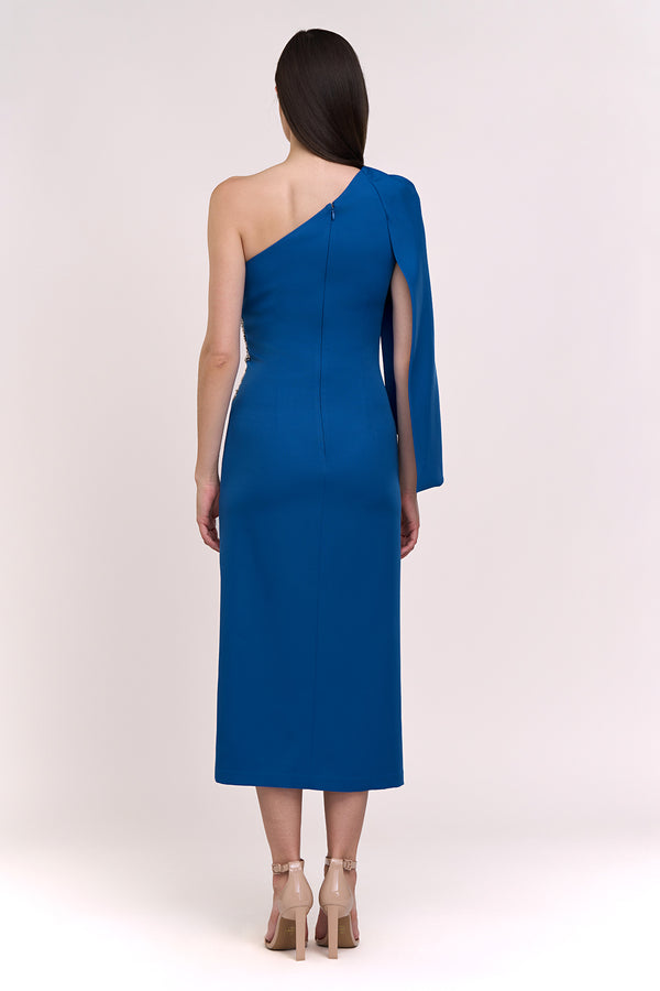 Js Collections Amelie Cape Sleeve Cocktail French Blue