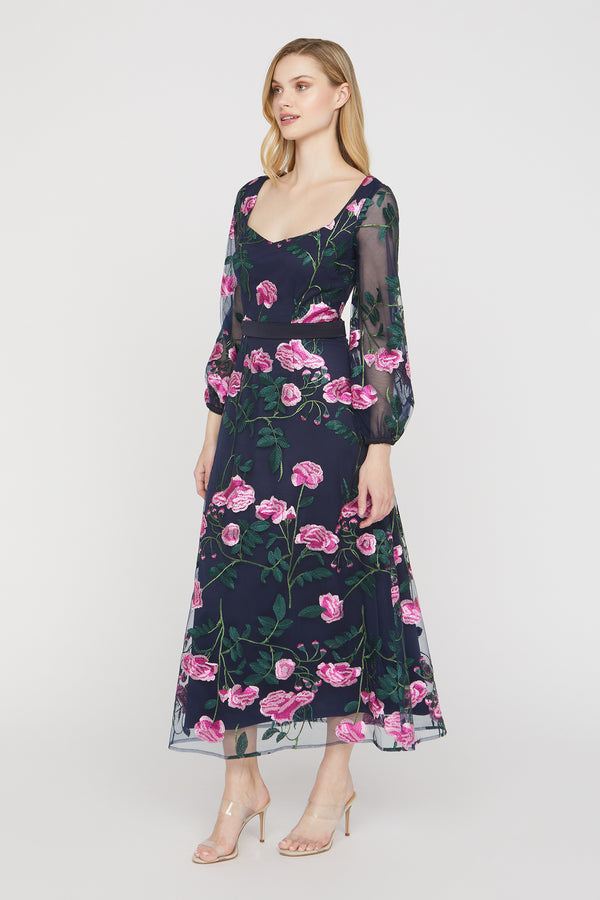 Js Collections Angelina Cocktail Dress Navy Emerald