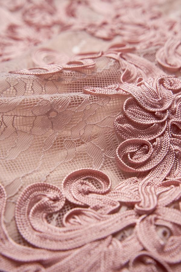 Js Collections Elexis Soutache Tea Dress Sand/ Blush