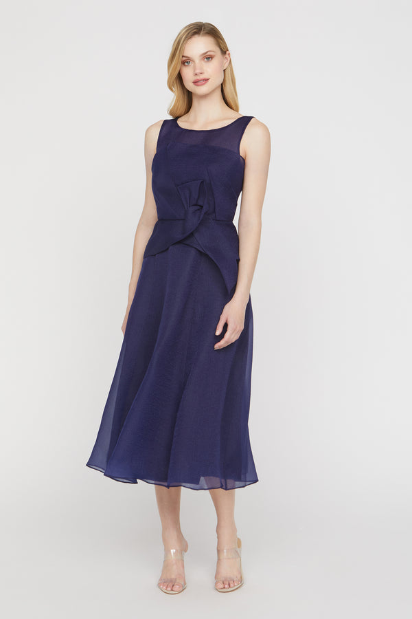 js collections Hedi Organza Cocktail Dress Twilight