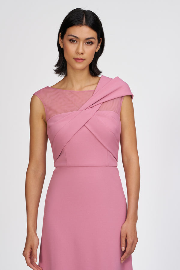 Js Collections Jordyn Asymmetric A-Line Gown Deep Blush