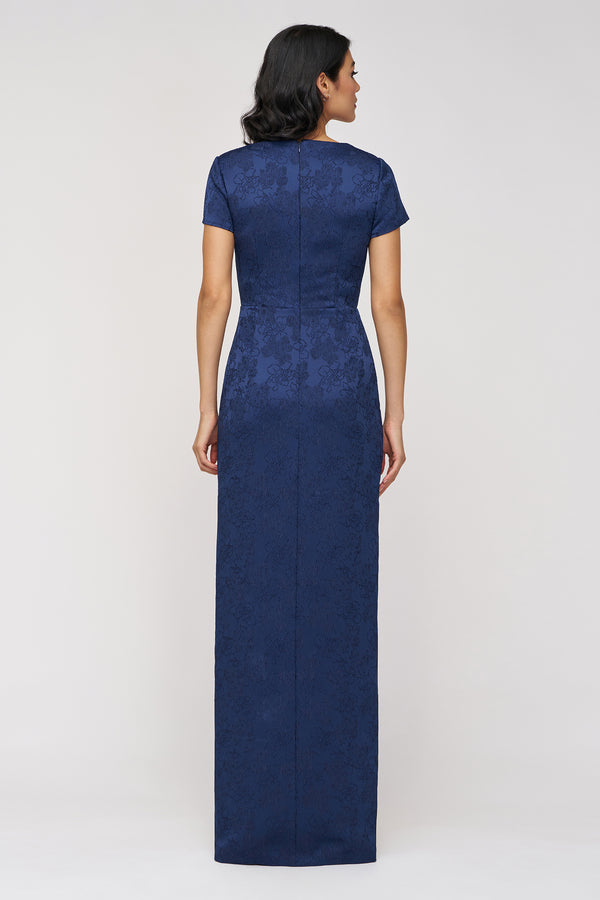 Js Collections Aidy Faux Wrap Gown Navy