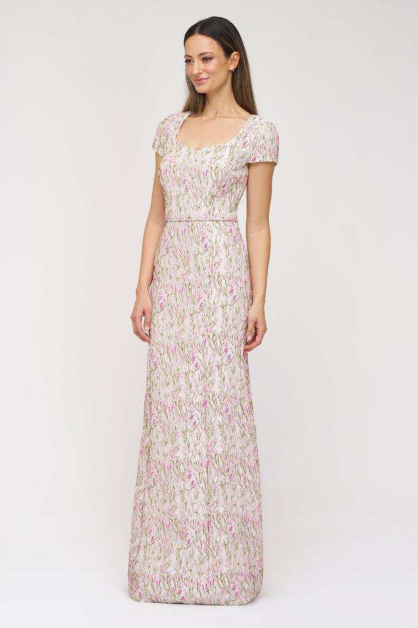 Js Collections Alia Mermaid Gown Green Multi