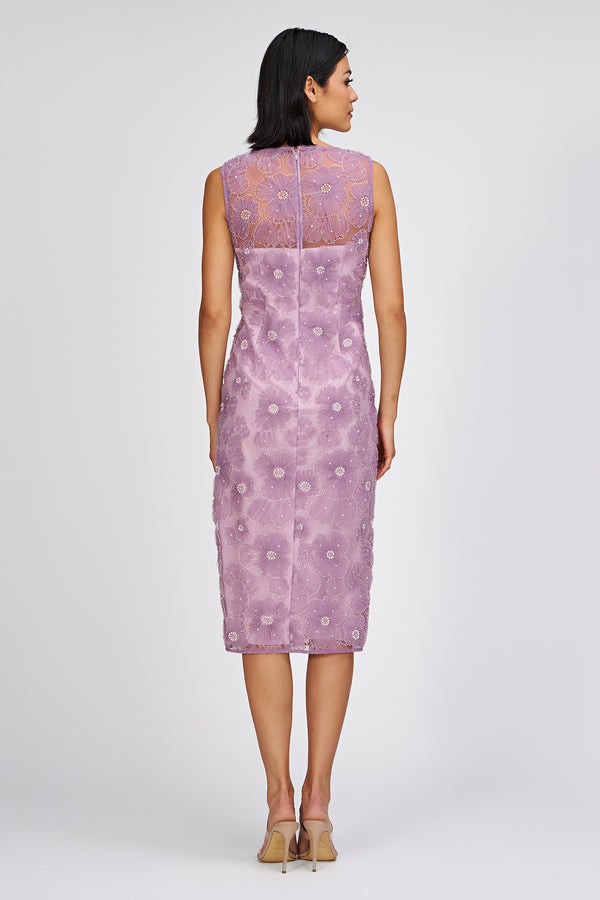 Js Collections Autumn V-Neck Cocktail Pale Lilac