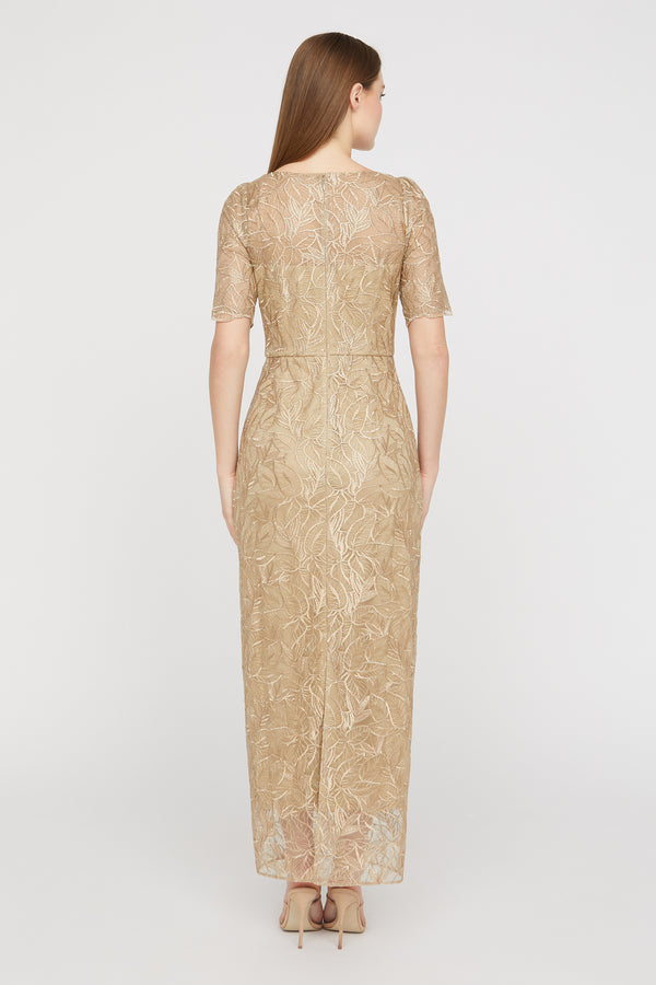 Js Collections Berlin Cocktail Dress Gold