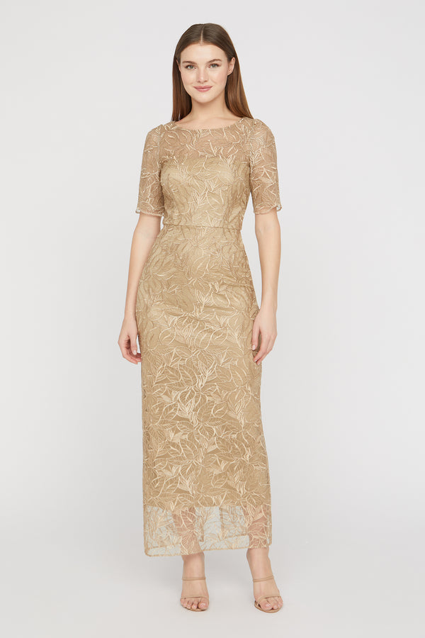 js collections Berlin Cocktail Dress Gold