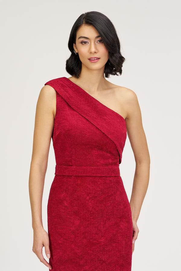 Js Collections Briella Column Gown Red