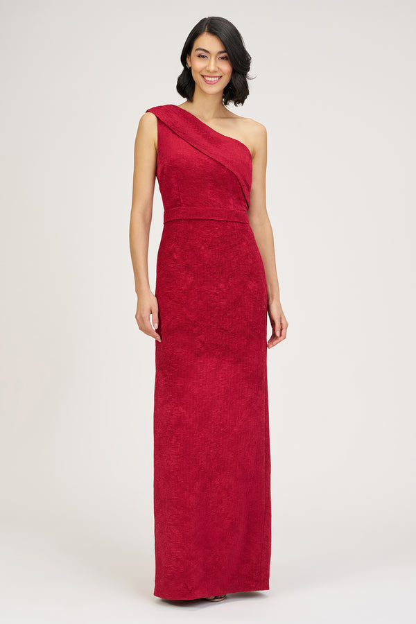 js collections Briella Column Gown Red