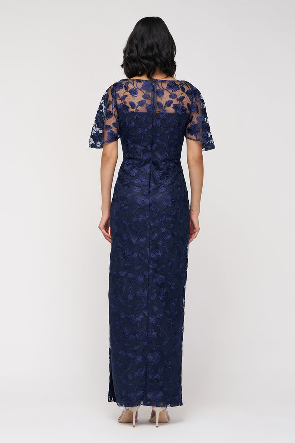 Js Collections Brooke Column Gown Navy