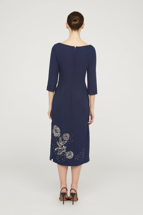 Js Collections Delilah Beaded Detail Dress Navy