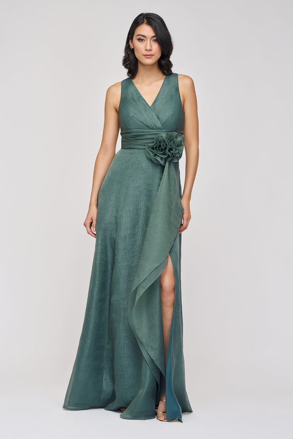 js collections Della Organza Gown Mallard