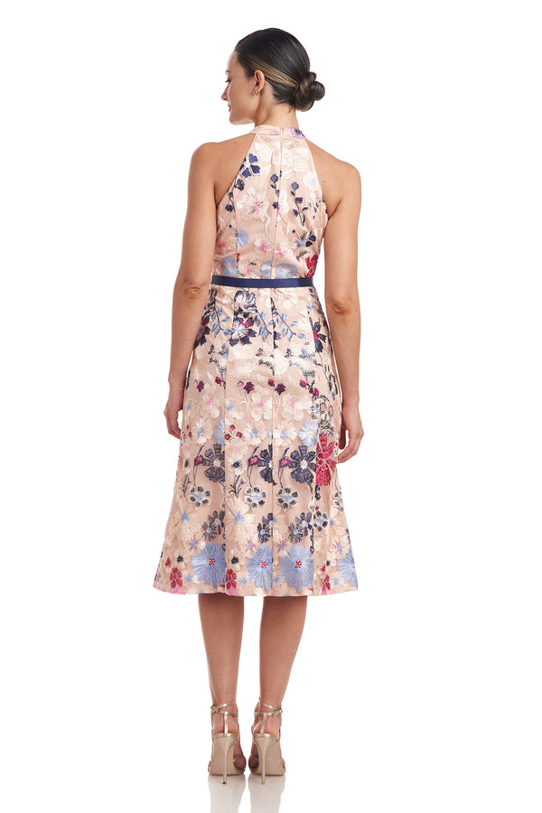 Js Collections Eleanor Tea Dress Rose Gold Multi