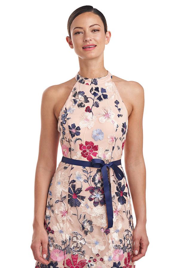 Js Collections Eleanor Tea Dress Rose Gold Multi