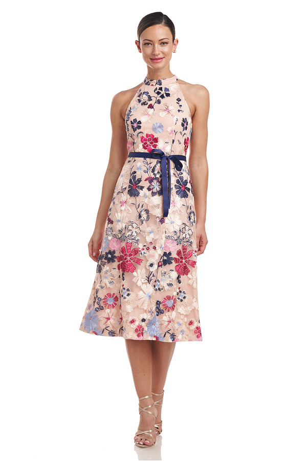 js collections Eleanor Tea Dress Rose Gold Multi