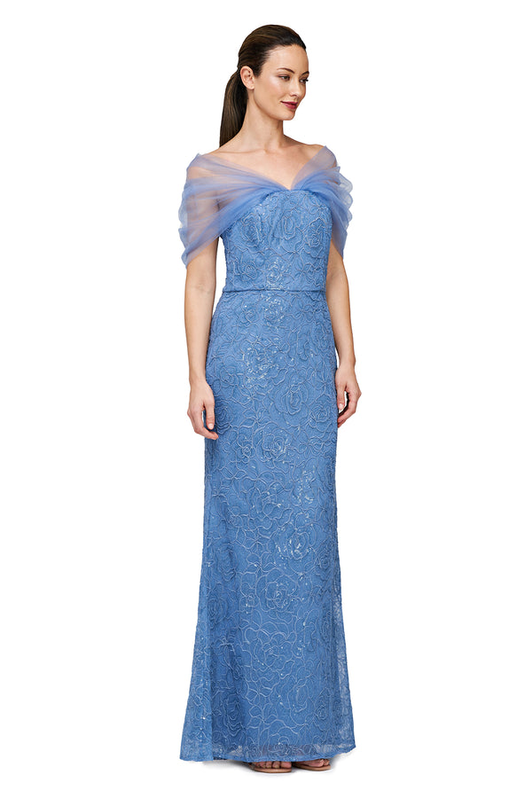 Js Collections Isa Mermaid Gown Deep Slate