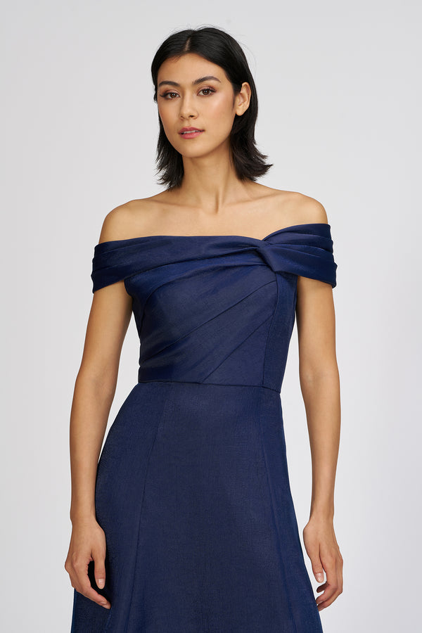 Js Collections Isadora Organza Gown Navy