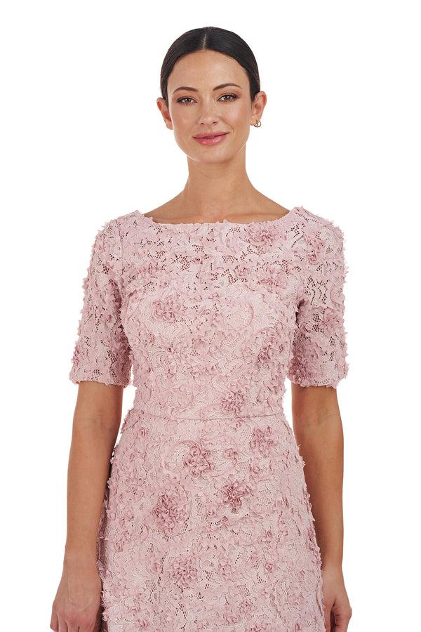 Js Collections Jenni Lace Tea Length Dress Lilac