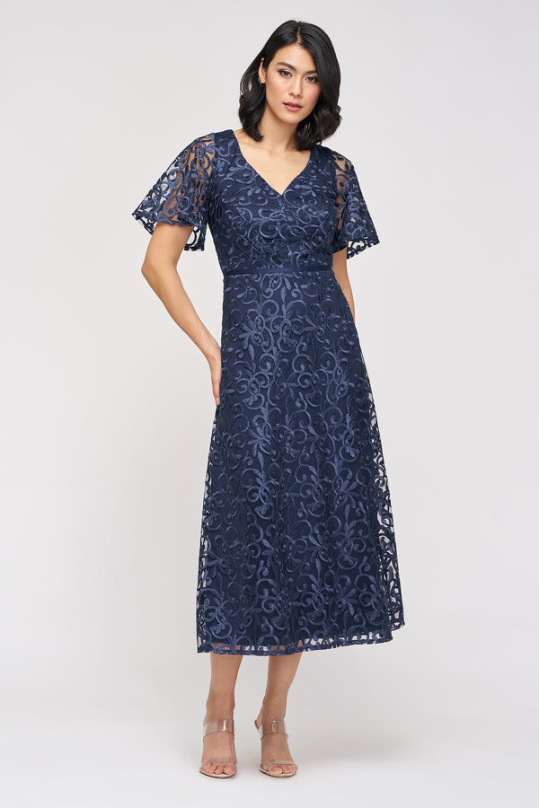Js Collections Jess Cocktail Dress Navy