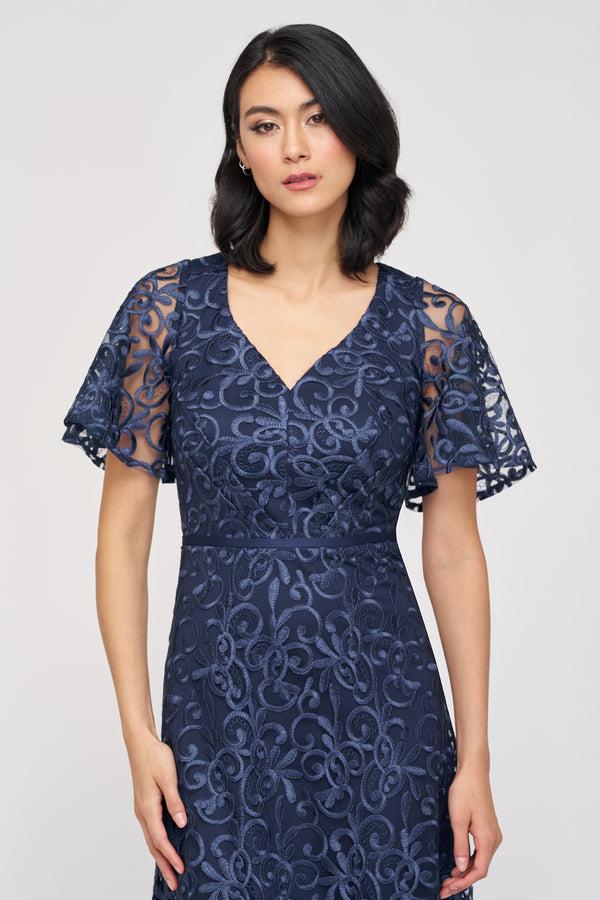 Js Collections Jess Cocktail Dress Navy
