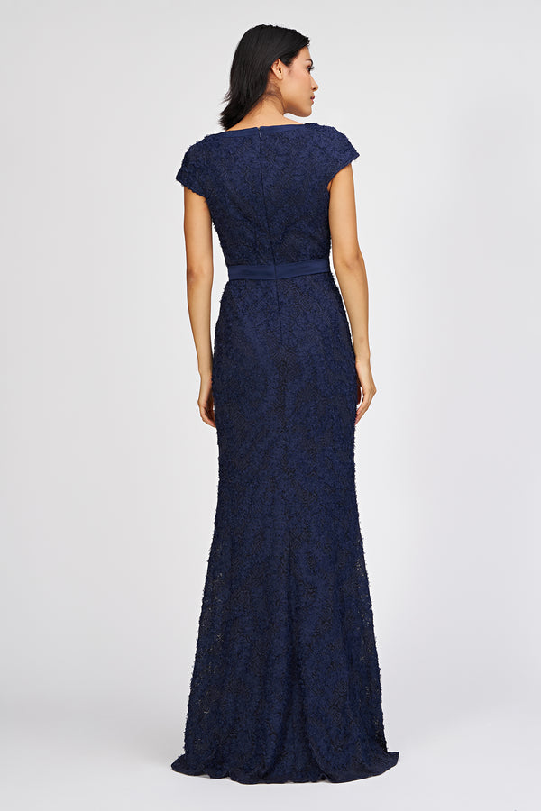 Js Collections Leigh Keyhole Mermaid Gown Navy