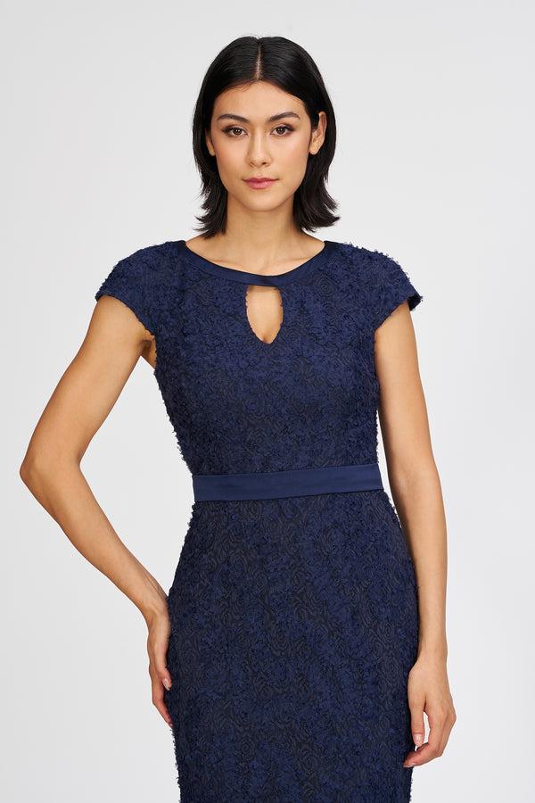 Js Collections Leigh Keyhole Mermaid Gown Navy