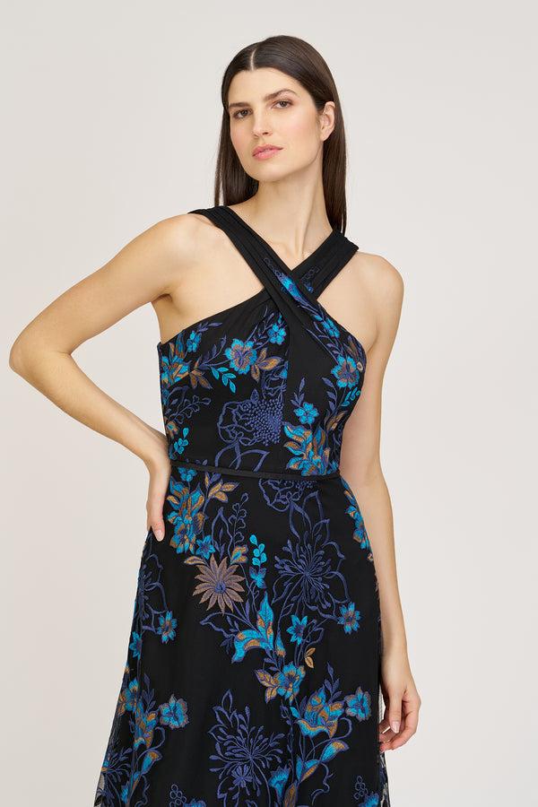 Js Collections Maggie Halter Cocktail Black Multi