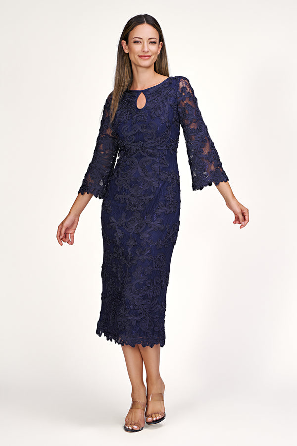 js collections Perla Soutache Midi Navy