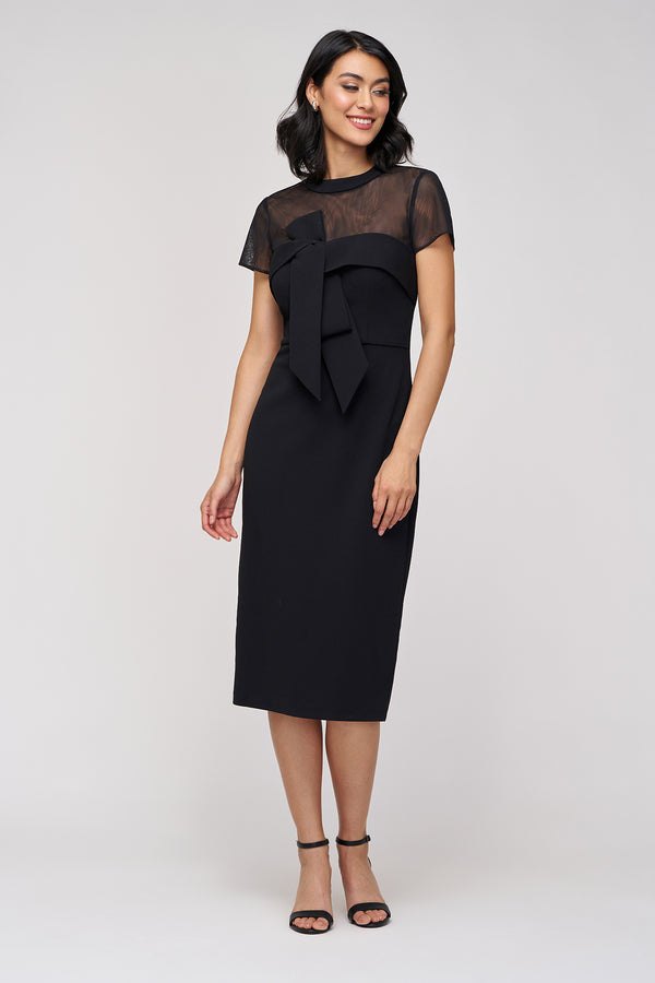 Js Collections Roselle Bow Cocktail Black