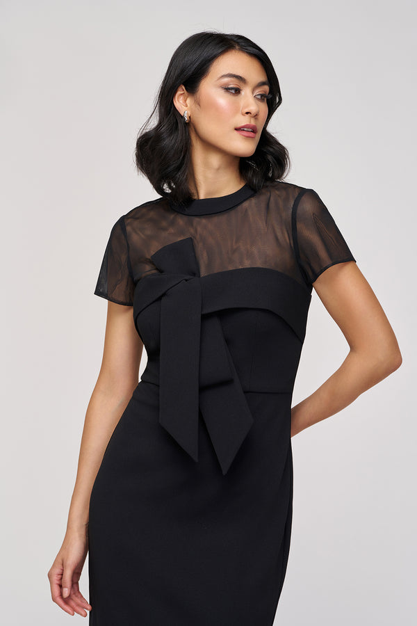 Js Collections Roselle Bow Cocktail Black