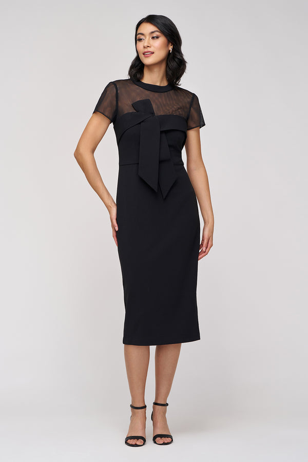 js collections Roselle Bow Cocktail Black