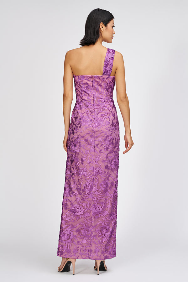 Js Collections Samantha Column Gown Violet Rose