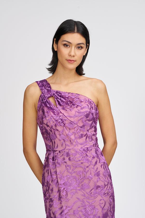 Js Collections Samantha Column Gown Violet Rose
