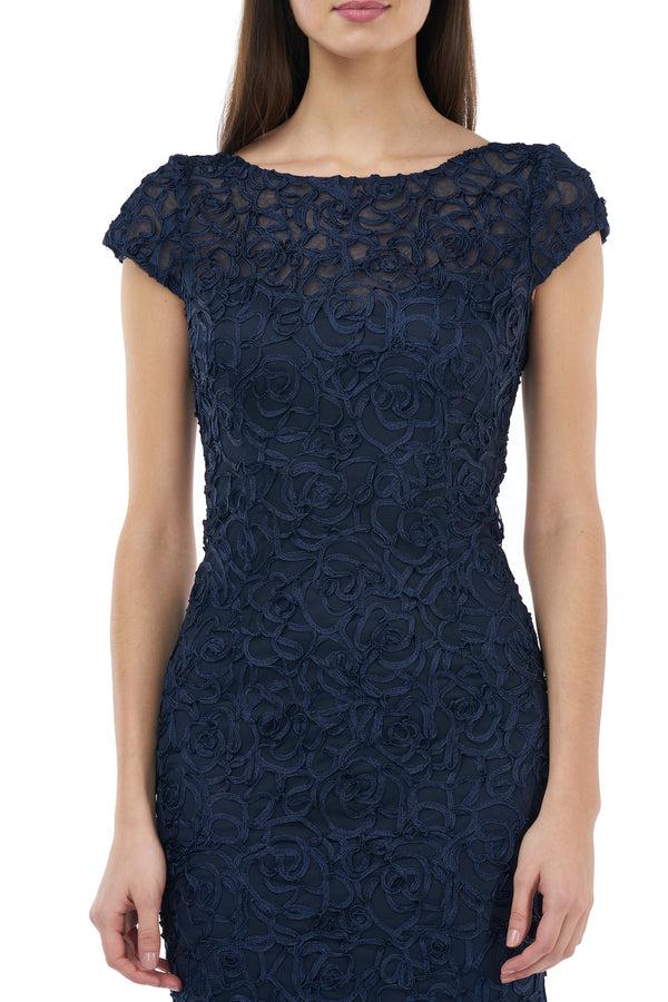 Js Collections Soutache Mermaid Gown Navy