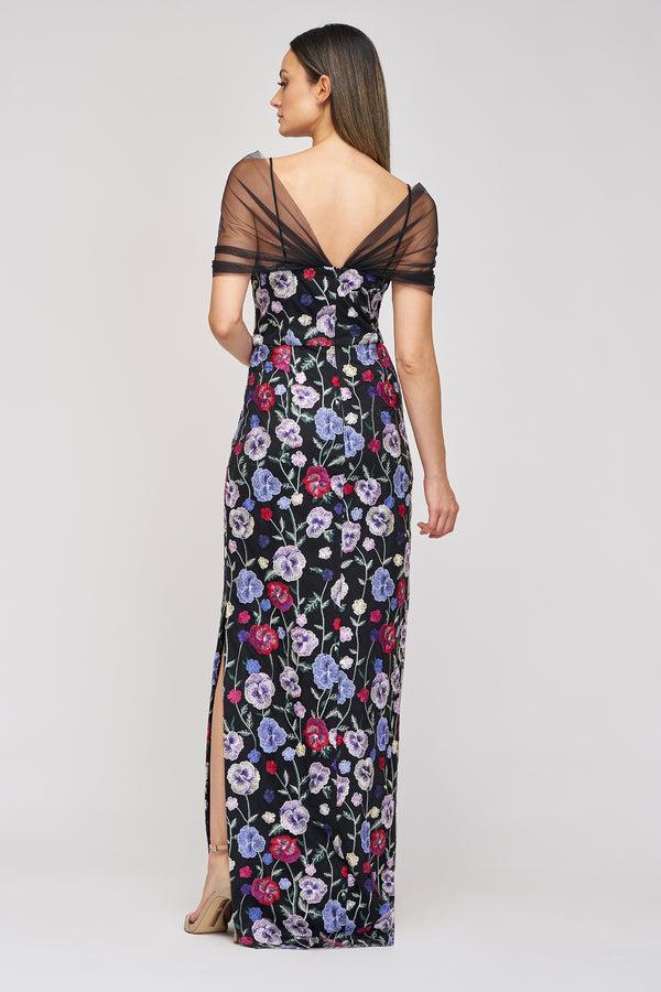 Js Collections Stormi Gown Black/Multi