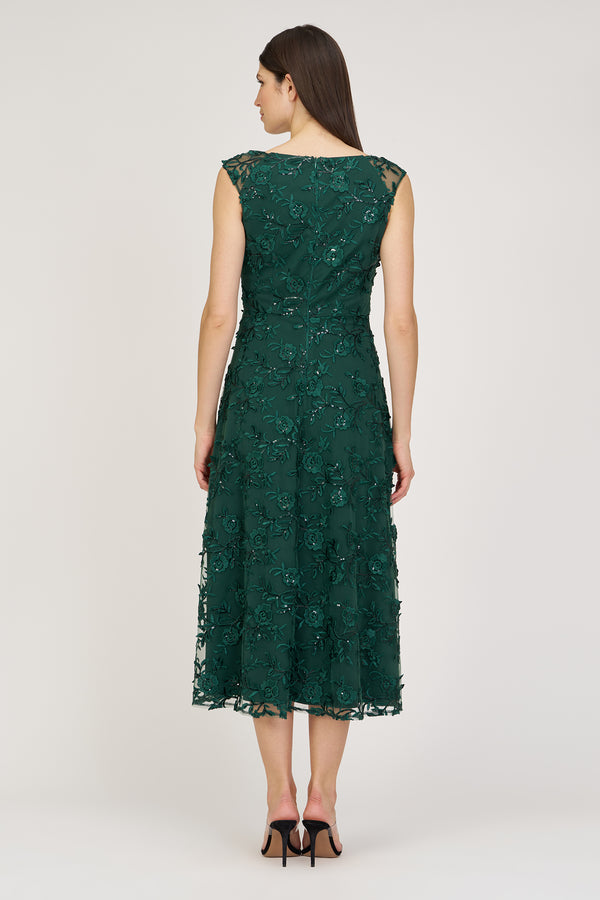 Js Collections Viviana Cocktail Dress Jewel Green