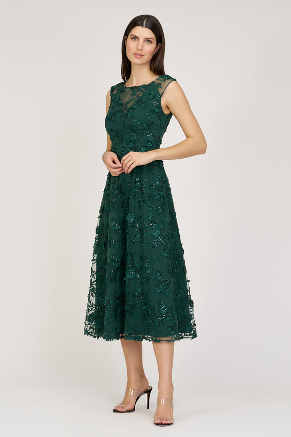 Js Collections Viviana Cocktail Dress Jewel Green