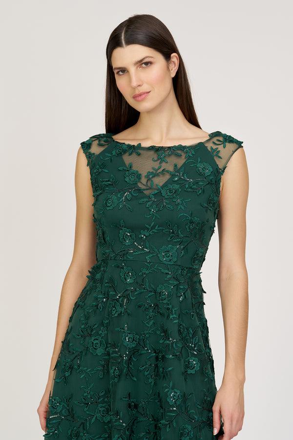Js Collections Viviana Cocktail Dress Jewel Green