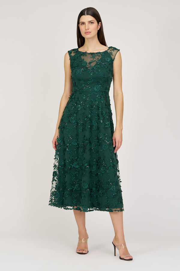 js collections Viviana Cocktail Dress Jewel Green