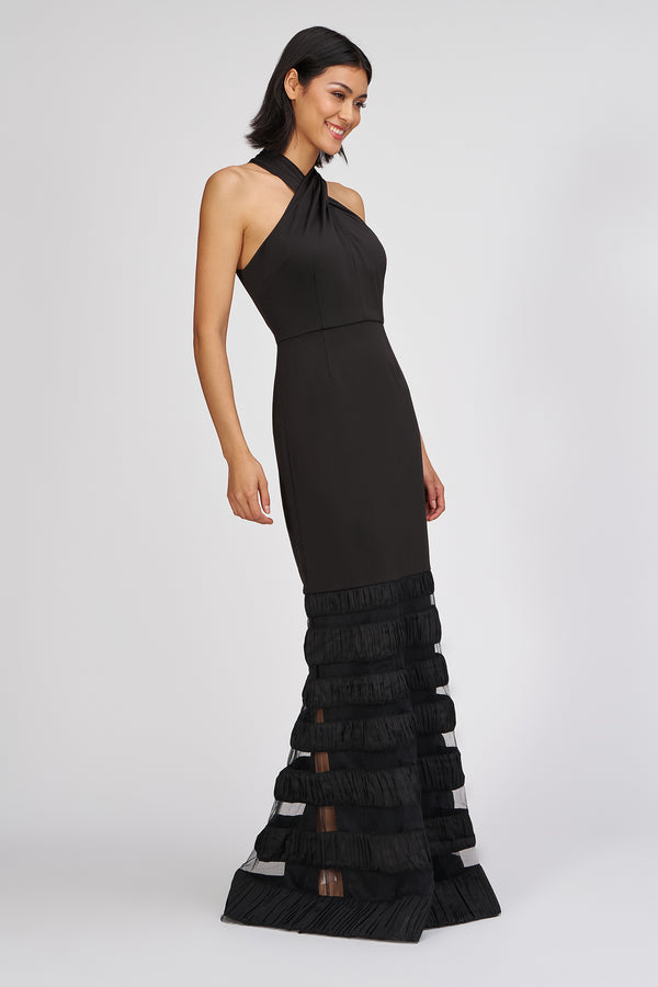 Js Collections Willa Halter Gown Black