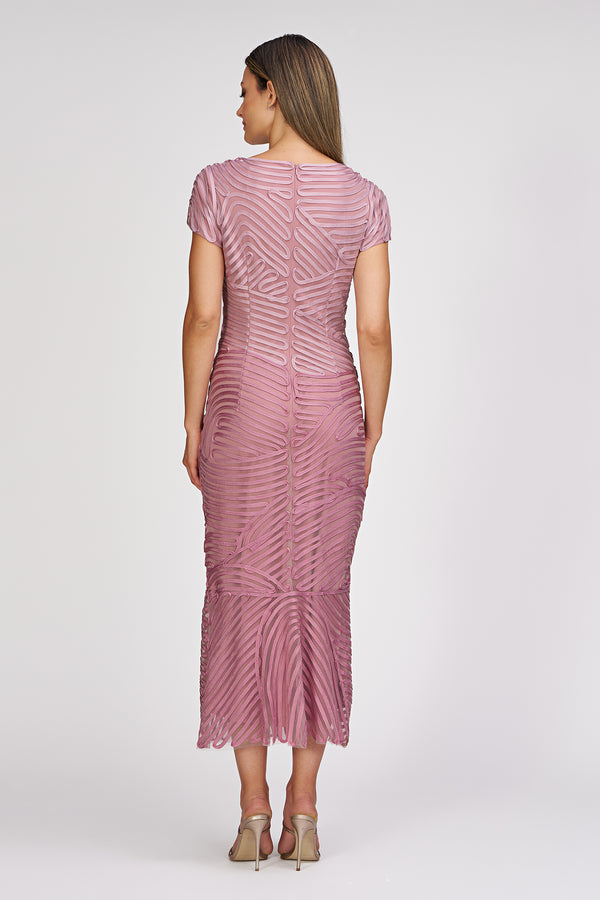 Js Collections Julianna Ombre Soutache Dress Multi Pink