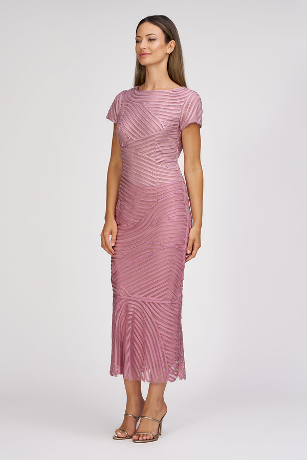 Js Collections Julianna Ombre Soutache Dress Multi Pink