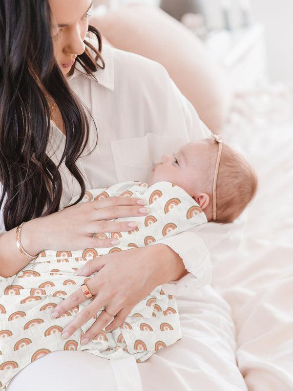 Ju Ju Be 2-Pack Square Swaddle Blanket Set - Be Kind Rainbows