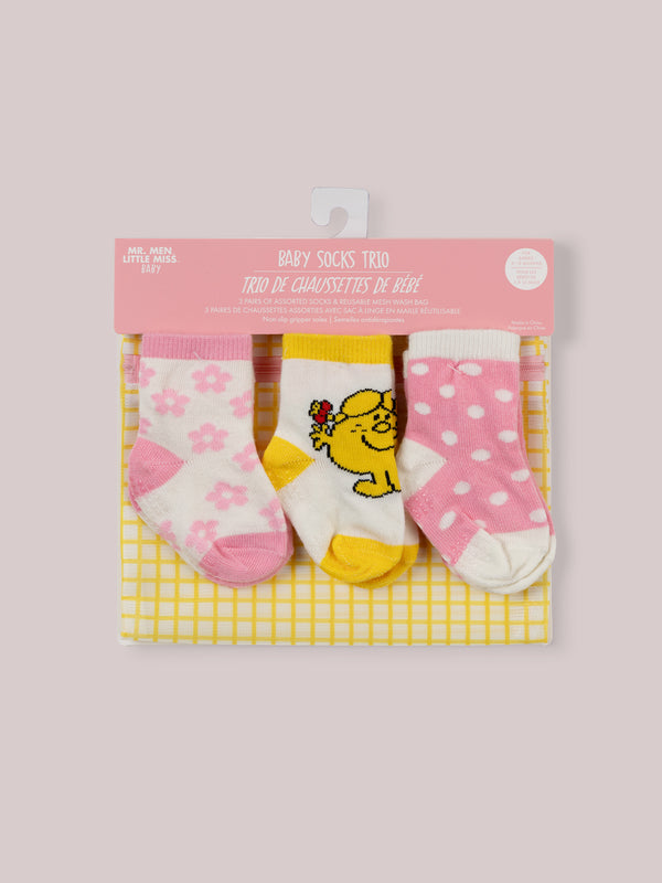 ju ju be 3-Pack Soft Durable Baby Socks Set - Little Miss Sunshine™