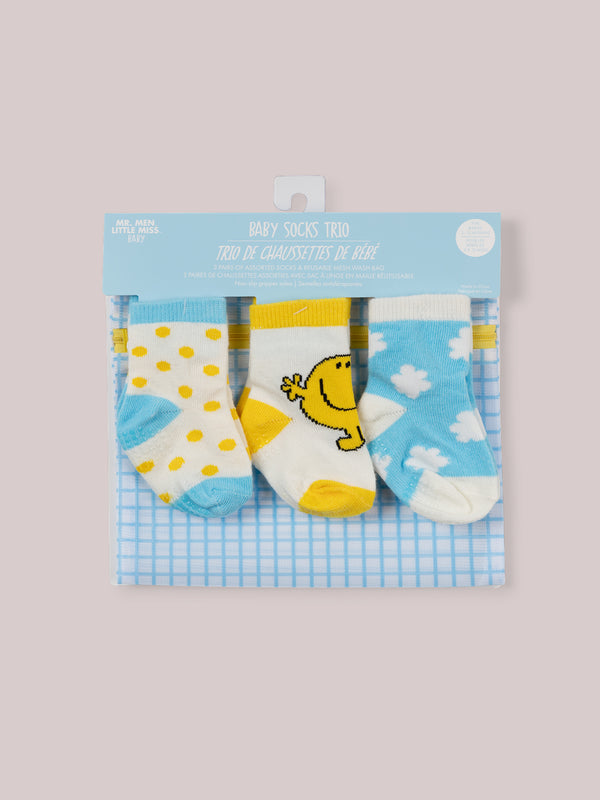 ju ju be 3-Pack Soft Durable Baby Socks Set - Mr. Happy™