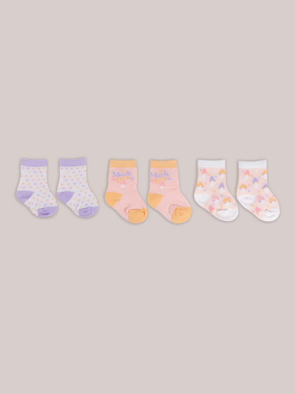 Ju Ju Be 3-Pack Soft Durable Baby Socks Set - Mushy Love
